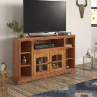 Foundry Select Rafeef Solid Wood Corner TV Stand for TVs up to 60"
