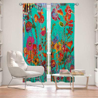 East Urban Home Lined Window Curtains 2-Panel Set For Window Size From East Urban Home By Kim Ellery - Bubbly