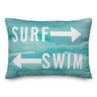 East Urban Home Surf And Swim Indoor / Outdoor Pillow