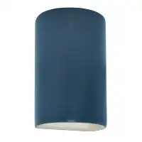 Justice Design Group Ambiance - Large ADA Cylinder Wall Sconce - Closed Top - Dedicated LED