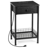17 Stories Menkent 25.5'' tall End Table Set with Built-In Outlets