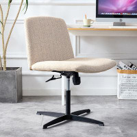 Ceballos Fabric Material Home Computer Chair Office Chair Adjustable 360 ° Swivel Cushion Chair With Black Foot Swivel C