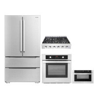 Cosmo 4 Piece Kitchen Package 36" Slide-in Gas Cooktop 24" Single Electric Wall Oven 24" Built-in Microwave Drawer & Ene
