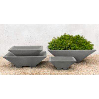 Campania International Square Zen Bowl Cast Stone Pot Planter