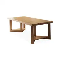 Fit and Touch 86.61" Light brown Rectangular Solid Wood desks