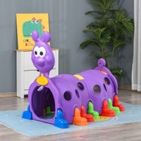 CATERPILLAR TUNNELS FOR KIDS TO CRAWL THROUGH CLIMBING TOY INDOOR &amp; OUTDOOR PLAY STRUCTURE FOR 3-6 YEARS OLD, PURPLE