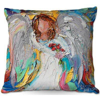 Winston Porter Poole Couch Angel Flowers Throw Pillow