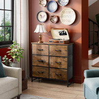 Ebern Designs Versatile Light Grey Fabric Dresser - Ample Storage, Sturdy Structure, Easy Assembly - Ideal For Bedroom,