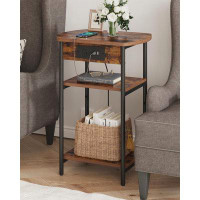 17 Stories Multi-Functional End Table With Charging Ports: Space-Saving Design, Organize Your Space, Sturdy And Easy To