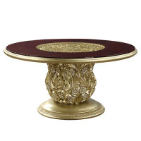 wendeway Cabriole DINING TABLE Gold Finish