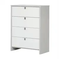 South Shore Furniture Cookie 4-Drawer Chest - 29.5-in x 18.25-in x 40.25-in