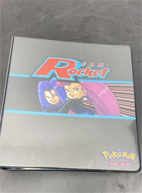 vintage pokemon team rocket binders with checklist of 82 and 2 papers of pokemon