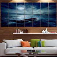 Design Art 'Boat Drifting Away from the Past' Photographic Print Multi-Piece Image on Canvas
