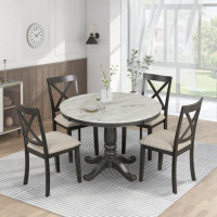 Alcott Hill Orisfur. 5 Pieces Dining Table And Chairs Set For 4 Persons