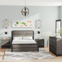 Spring Sale!!  Contemporary styling, Grey Finish 5 Pc Bedroom Set