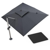 Hokku Designs Hokku Designs 9' X 11' Rectangle Cantilever Umbrella with Steel Plate Base