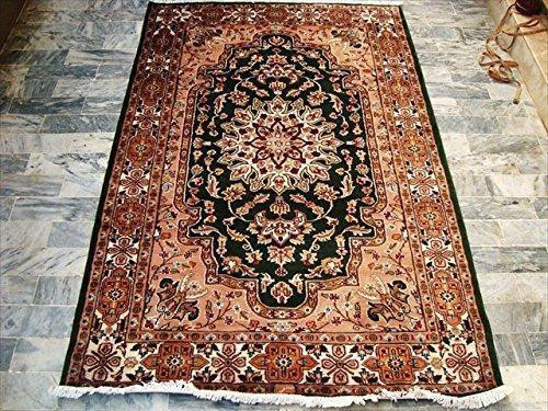Royal Green Kasha Floral Medallion Hand Knotted Area Rug Wool Silk Carpet (6 X 4)' in Rugs, Carpets & Runners