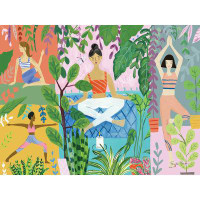 Winston Porter Yoga With Plants I by - Wrapped Canvas Print