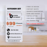 NEW KITCHEN AS LOW $99 BE-WEAKLY 0 DOWN