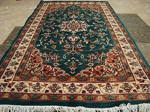 Floral Ivory Touch Medallion Rectangle Area Rug Hand Knotted Wool Silk Carpet (5 x 3)' in Rugs, Carpets & Runners