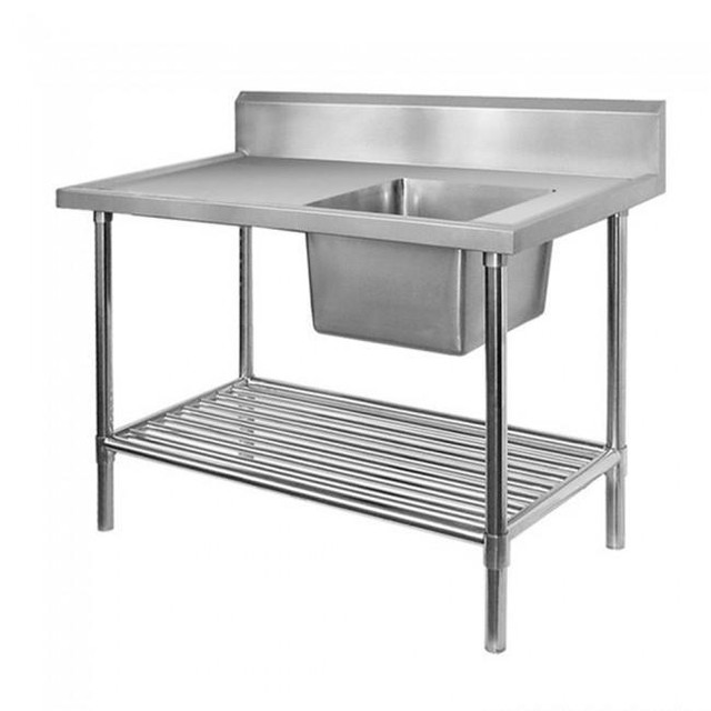 NEW 94 IN SINGLE STAINLESS STEEL SINK TABLE & UNDERSHELF in Other in Manitoba