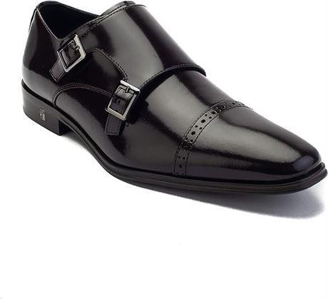 Size 8, 'Double Monk' Strap Leather Dress Shoe By Versace Collection in Other in Ontario