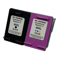 ECOink - HP 60XL Black and HP 60XL Tri-Color Remanufactured Ink Cartridge Combo Pack - 2 Cartridges