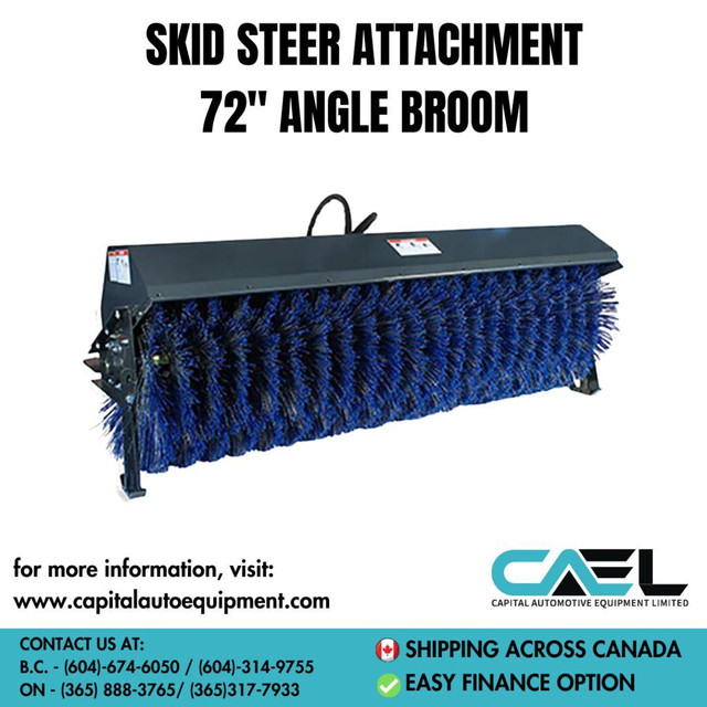 Lowest in price in the market! Brand New 72 Angle Broom for Skid Steer - Ship all over Canada in Heavy Equipment Parts & Accessories