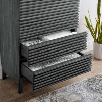 Modway Render 5-Drawer Dresser Chest In Charcoal