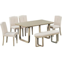 Wildon Home® 6-Piece Retro-Style Dining Set Includes Dining Table