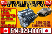 Moteur Honda CRV 2.4 2002 2003 2004 2005 2006  2.4 4 Cylindres, 02 03 04 05 06 CR-V Engine Motor