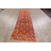 Isabelline One-of-a-Kind Runner Hand-Knotted 2' 10'' X 12' 7'' Wool Multi-Coloured Area Rug