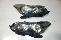 JDM Honda Accord CP3 Head Lights Lamps Pair OEM HID Black Housing 2008-2012
