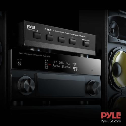 Pyle 4-channel High Power Stereo Speaker Selector - Black in Speakers - Image 2