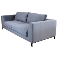 Hokku Designs Milano 92.5 in. W Sofa in Dark Grey