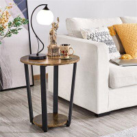 17 Stories Lemos Cross Legs End Table with Storage