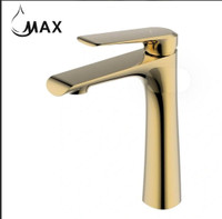 Vessel Sink Bathroom Faucet Ultra Thin Spout 10 Brushed Gold Finish