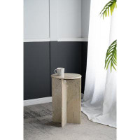 Joss & Main Decorative Round Marble Coffee Table - 15" x 24" - Gray