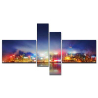 East Urban Home 'Colourful Hong Kong Skyline' Photographic Print Multi-Piece Image on Canvas