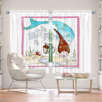 East Urban Home Lined Window Curtains 2-panel Set for Window Size 80" x 52" by Marley Ungaro - Mining Mermaid
