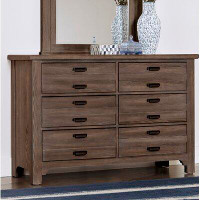 Darby Home Co Erving 6 Drawer 58" W Double Dresser with Mirror