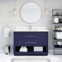 36, 48 or 60 inch Sink Bathroom Vanity with White Engineered Stone Countertop ( White, Oxford Grey & Navy Blue ) ABSB