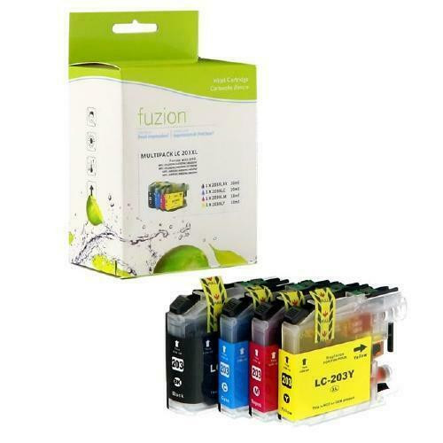 fuzion™ Premium Compatible Inkjet Cartridge for Printers Using the Brother LC203XL Black/Cyan/Magenta/Yellow Inkjet Cart in Printers, Scanners & Fax