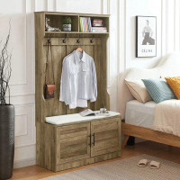 Millwood Pines Bedroom, Porch Wardrobe Storage Rack, Storage Shoe Cabinet, With Clothes Hook, With Sponge Pad Product, M