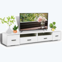 Ebern Designs TV Stand for Living Room for TV Large Led TV Stand with 4 Storage Drawers