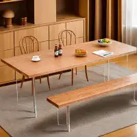 Hokku Designs 62.99" Burlywood Solid Wood Rectangular Dining Table