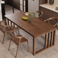 Corrigan Studio Rectangular dining table log table and chair combination