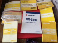 Suzuki RM 50 80 100 125 250 400 465 500 450 Owners Service Manuals
