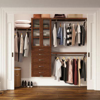 John Louis Home John Louis Home Premier 96" W Closet System with 5 Drawers and Door-Reach-In Set