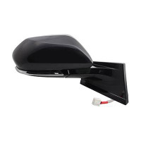 Mirror Passenger Side Toyota Prius 2016-2018 Power Heated Gloss Black Cover Without Blind Spot , TO1321355